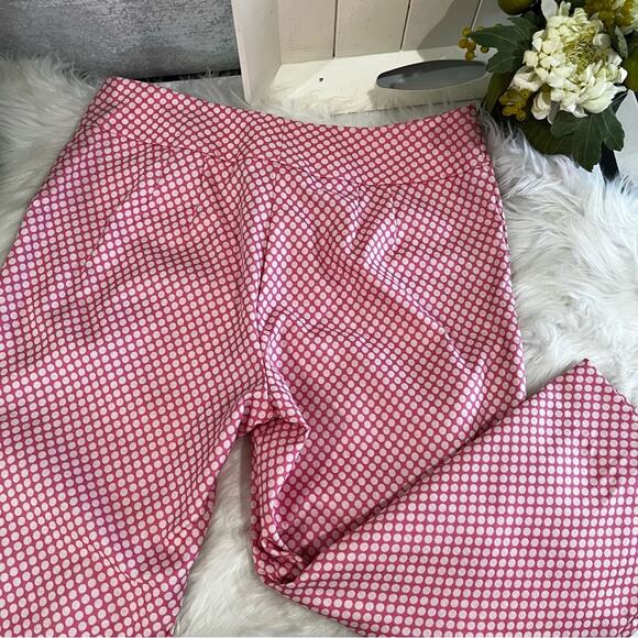 NEW Ann Taylor Loft Retro Preppy Polka Dot Straight Leg Pedal Pusher Capri Pants - Picture 8 of 14
